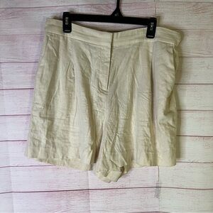 J. Crew Style #BY448‎ Beige Tan Elastic Back Pleated Shorts Size 14